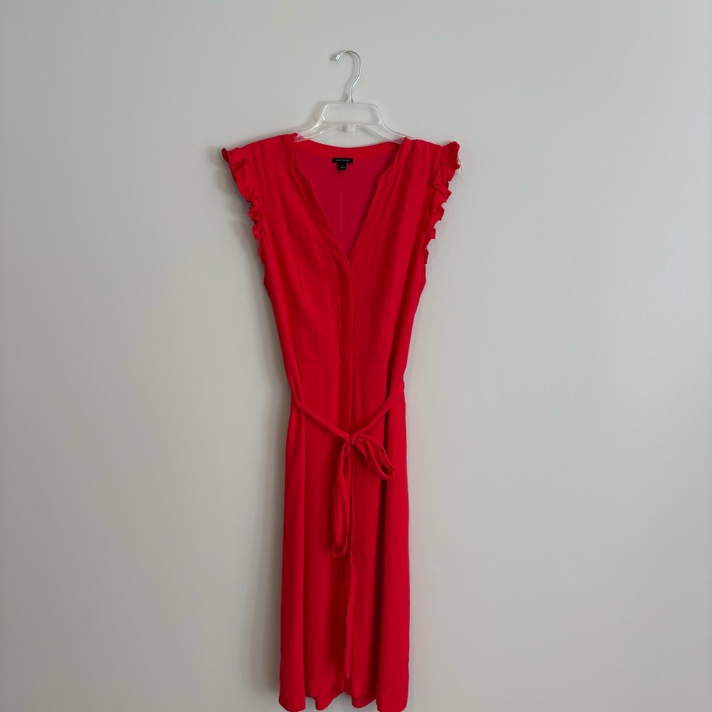 Ann Taylor Red Midi Dress